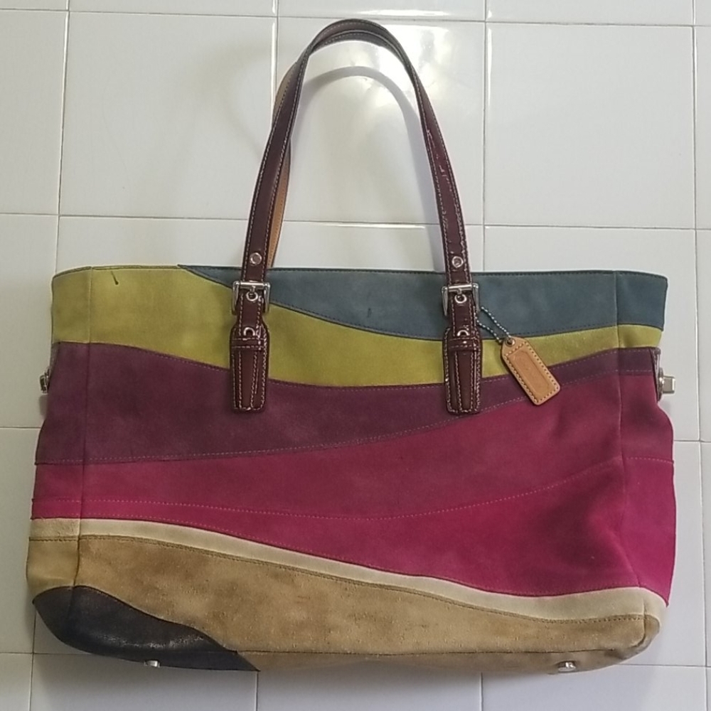 Coach suede tote